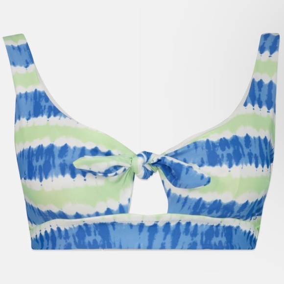 aerie Other - Aerie Scoop Tie Dye Blue Green Bikini Top Size XS